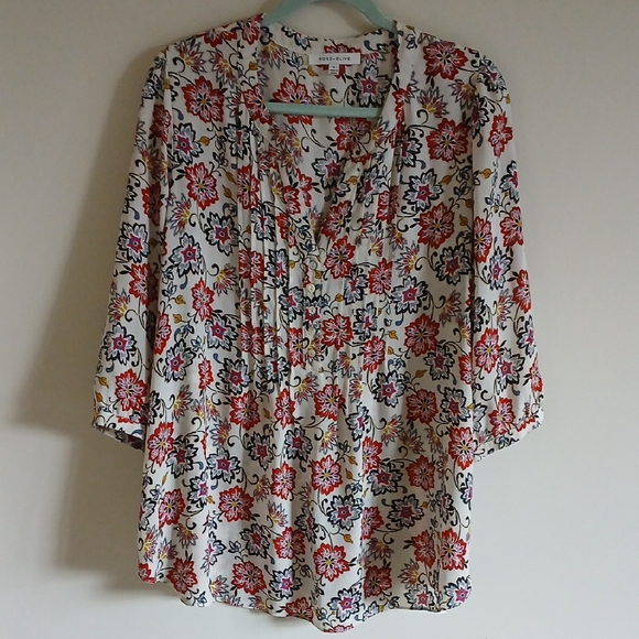 Rose & Olive Floral Print Women's Top Sz 1x - Picture 1 of 16